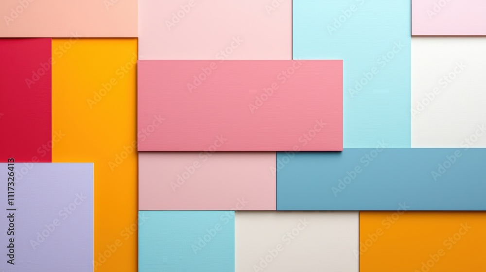 Colorful Geometric Background of Soft Textured Paper Panels Colorful Geometric Background of Soft Textured Paper Panels