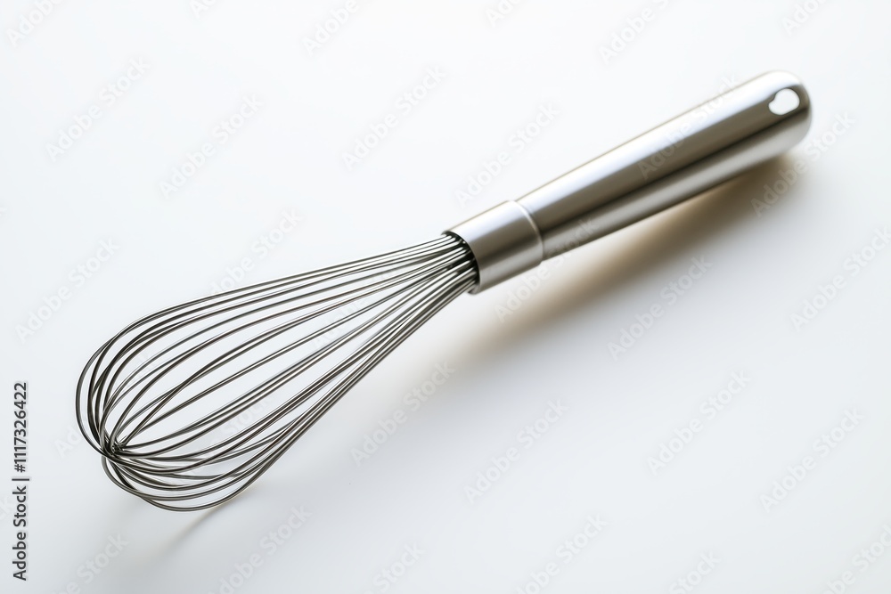 Stainless Steel Whisk on White Background Stainless Steel Whisk on White Background
