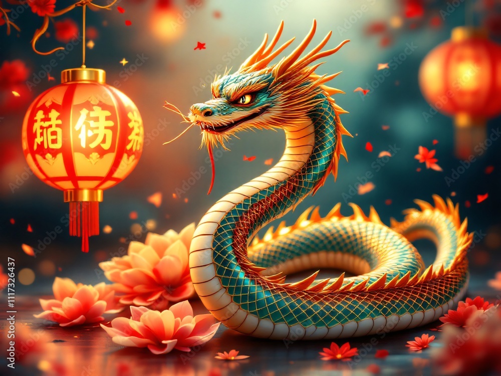 2025 Chinese New Year Banner, Chinese Lunar Year, Year Of the Snake 2025 2025 Chinese New Year Banner, Chinese Lunar Year, Year Of the Snake 2025
