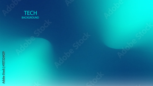 Abstract background. Green Blue Colour Gradient. Monitor display tech wallpaper. Glowing and reflect neon light. Future technology.