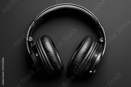 Black Wireless Headphones on Dark Background