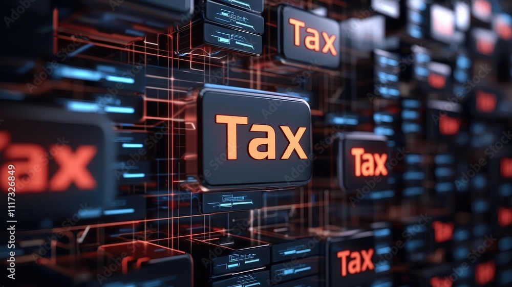 Tax submit and finance payment concept. A floating
orange tax symbols on black background and graphs, ideal for financial and technology-themed projects. Tax submit and finance payment concept. A floating
orange tax symbols on black background and graphs, ideal for financial and technology-themed projects.