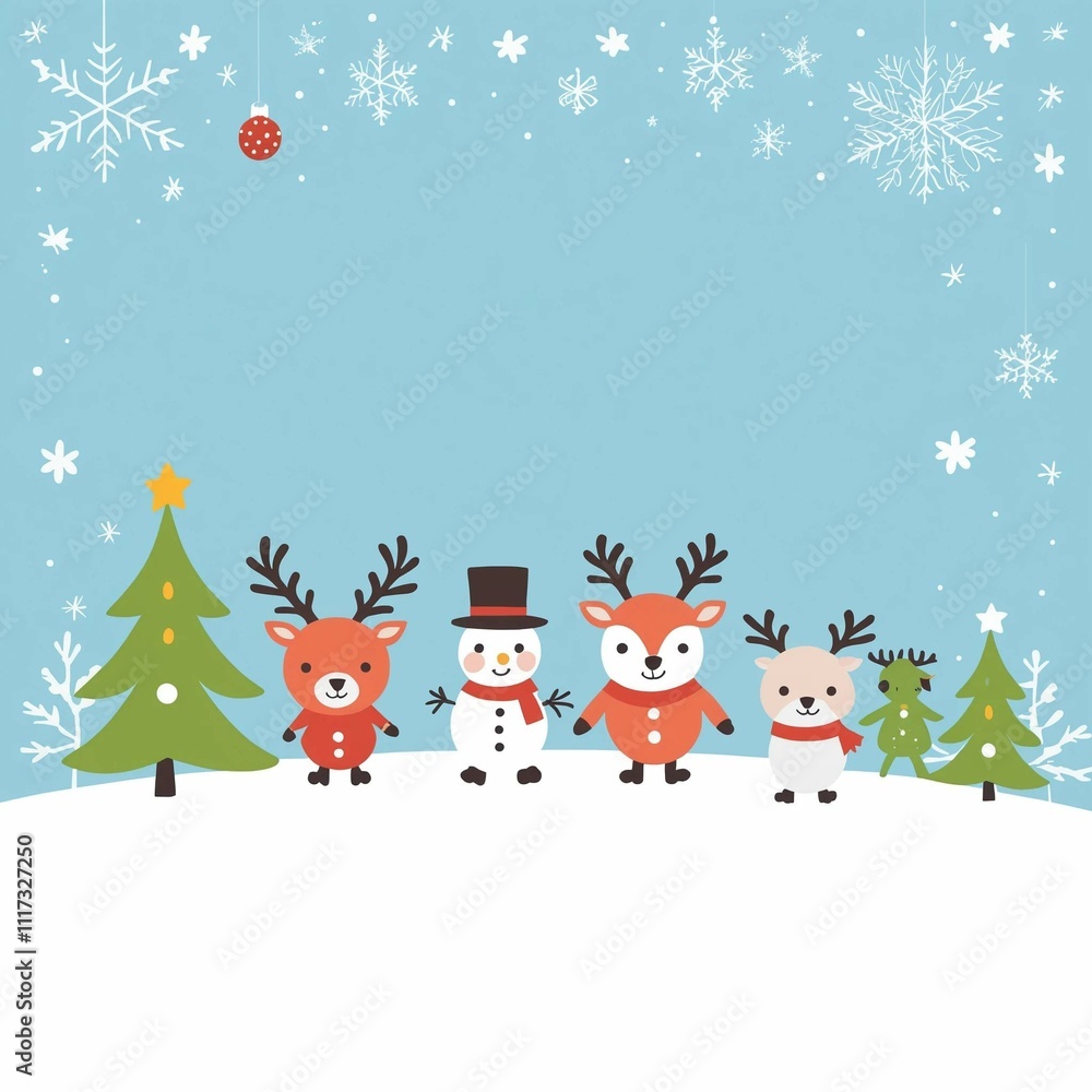 Obraz premium christmas greeting cards for kids