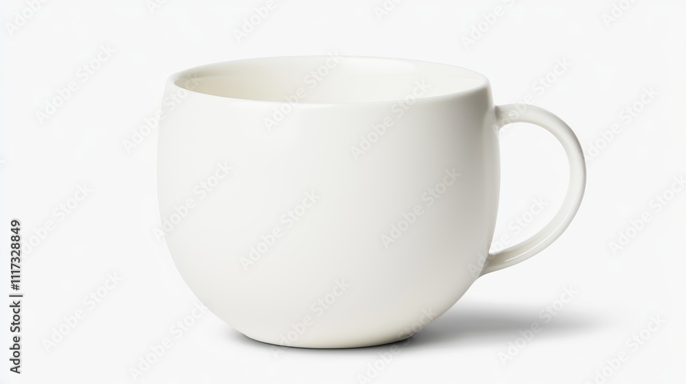 Elegant White Ceramic Mug Perfect for Coffee or Tea Enjoyment Elegant White Ceramic Mug Perfect for Coffee or Tea Enjoyment