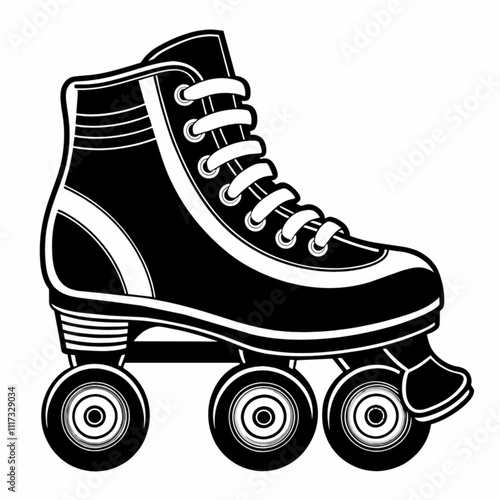 roller skates on white background