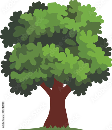 Colorful Tree clipart icon vector art and illustration. photo