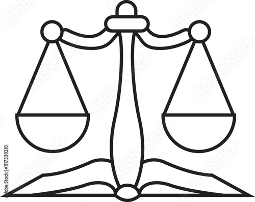 Law firm logo and icon vector. Scales icon . Justice scale. Weight scales. 