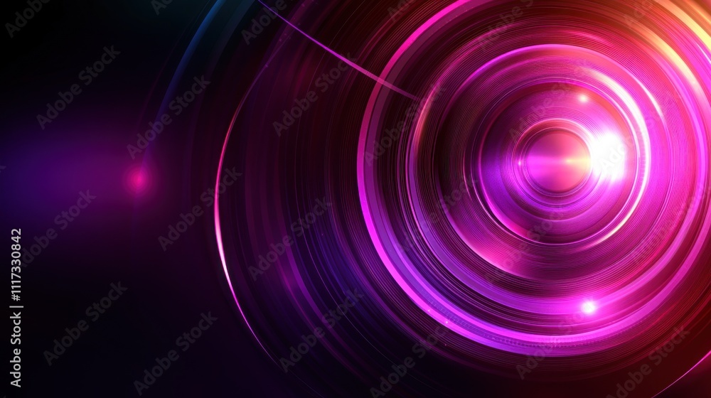 Fototapeta premium Abstract Purple and Pink Concentric Circles Design