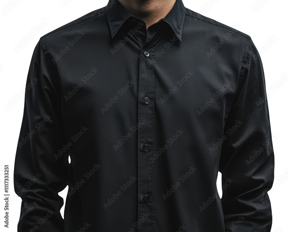 Man in black shirt, neutral background, cut out - stock png. Man in black shirt, neutral background, cut out - stock png.