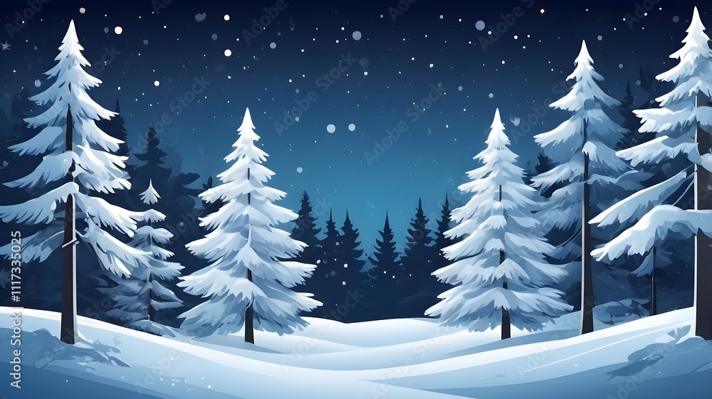 Fototapeta premium winter forest landscape