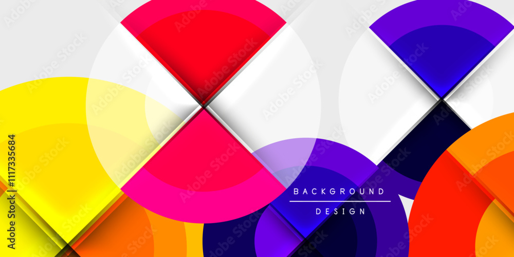 Circle and semi circle geometric background. Vector Illustration For Wallpaper, Banner, Background, Card, Book Illustration, landing page Circle and semi circle geometric background. Vector Illustration For Wallpaper, Banner, Background, Card, Book Illustration, landing page