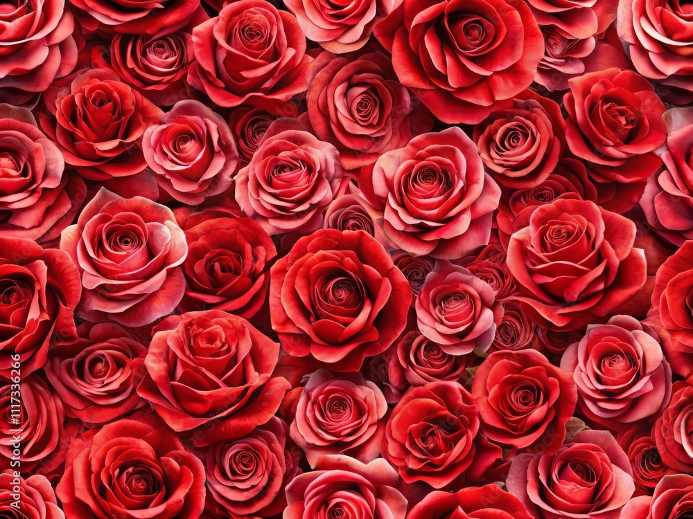 Seamless Pattern of Stunning Red Roses Captured in Macro Photography, Showcasing Intricate Details and Vivid Colors for Floral Designs and Backgrounds Seamless Pattern of Stunning Red Roses Captured in Macro Photography, Showcasing Intricate Details and Vivid Colors for Floral Designs and Backgrounds