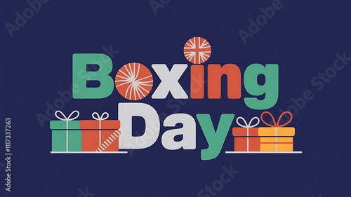 Boxing Day Gift Presents Celebration Holiday Sale