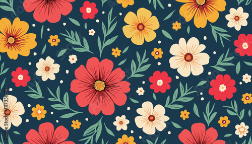 Wallpaper Mural Floral Pattern Design Torontodigital.ca