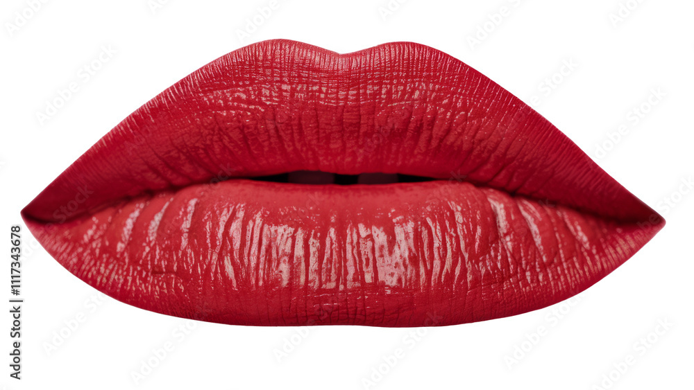 Set of mouths with beautiful make-up isolated on white. Red lipstick Set of mouths with beautiful make-up isolated on white. Red lipstick