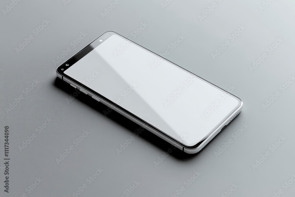 A sleek smartphone lying on a smooth surface, showcasing its minimalist design. A sleek smartphone lying on a smooth surface, showcasing its minimalist design.