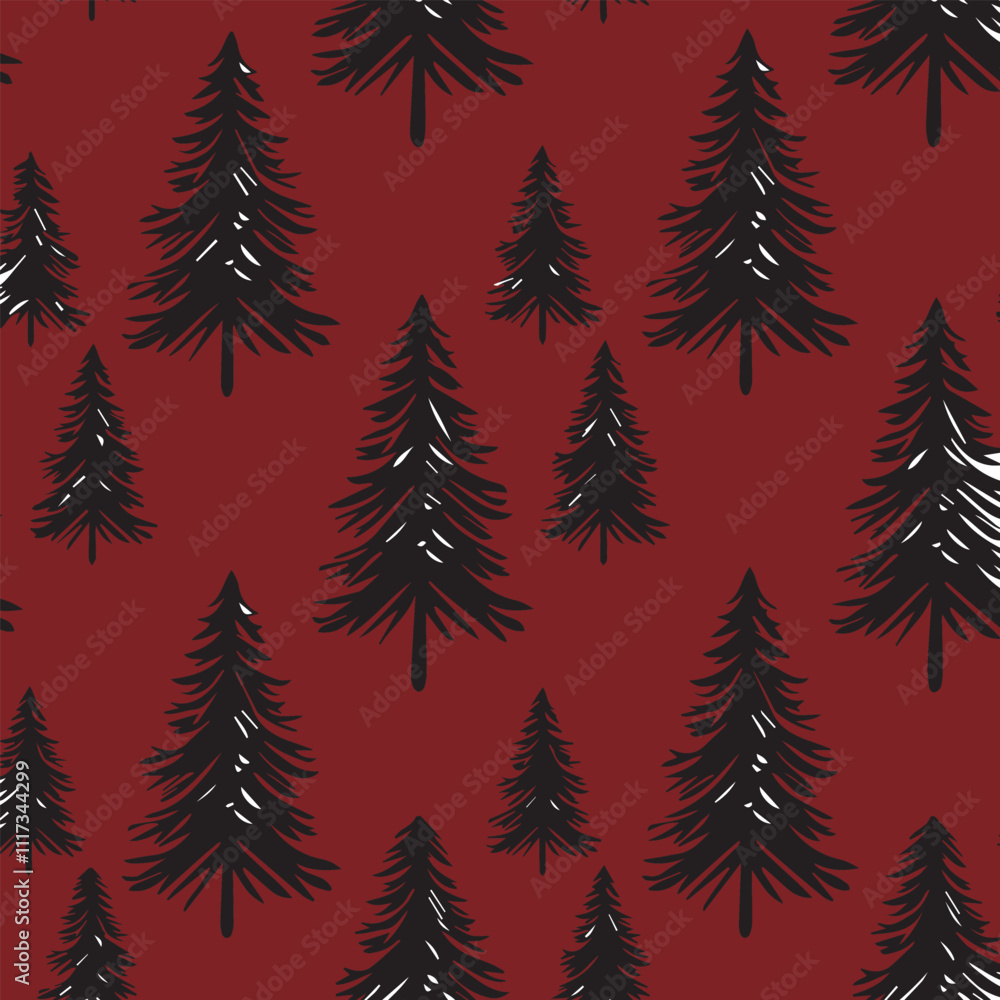 Obraz premium Winter Forest Pattern