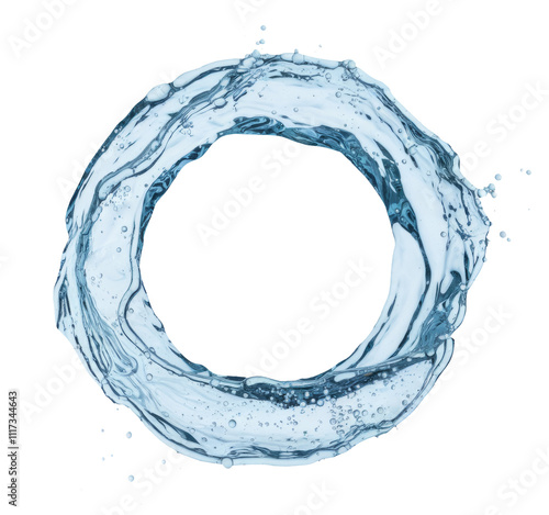 High-Quality PNG round water gyre splash isolated on white background – High Resolution photo