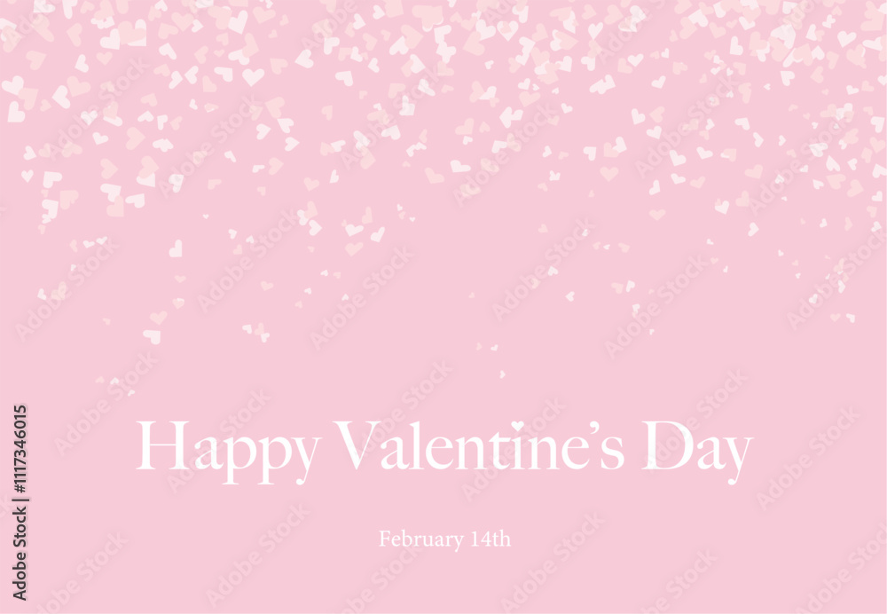 バレンタインデーの背景イラスト素材 ベクター ハート 舞い散る 恋愛 結婚 