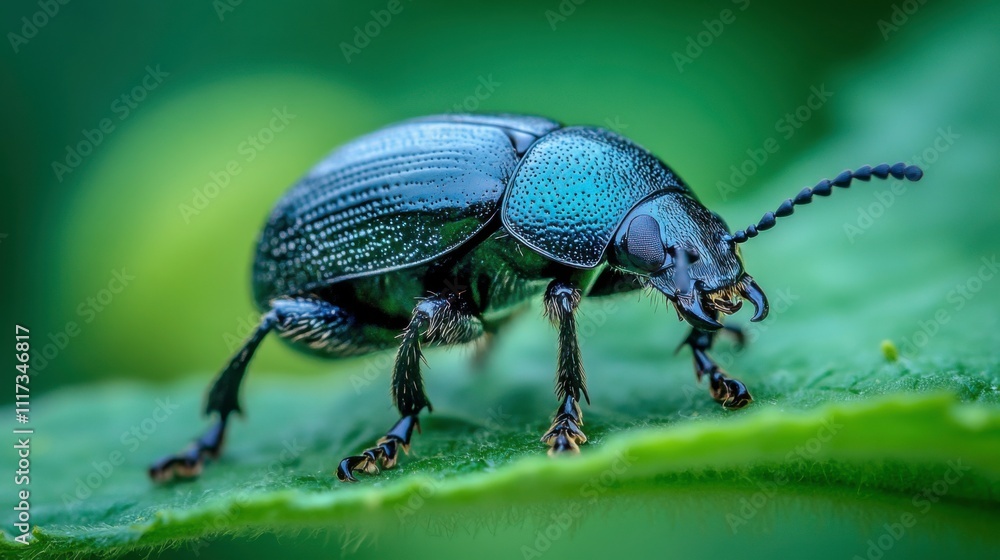 Close-up of Beetle on Leaf for Pest Management Close-up of Beetle on Leaf for Pest Management