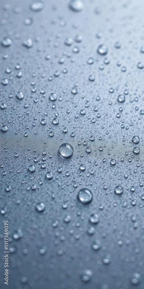 Macro close-up shot of water-drop texture on a surface, freshness, close-up view