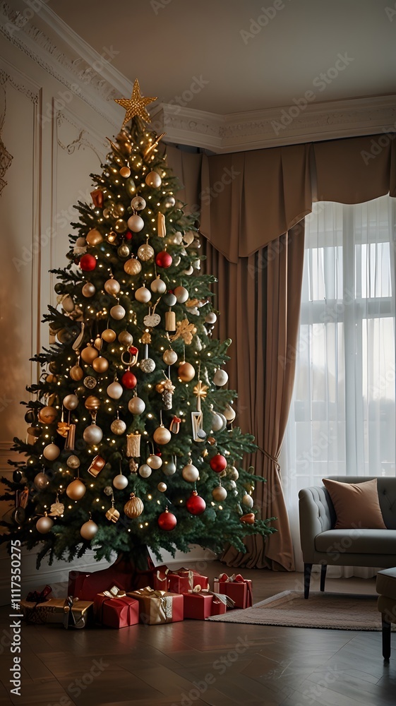 christmas tree with presents christmas tree with presents