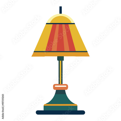 stylish table lamp vector art for modern home decor