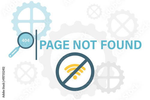 page not found with gear