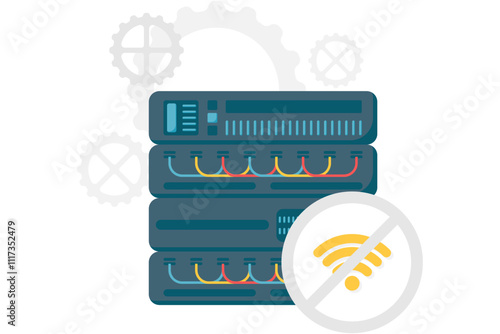 server with disconnected internet signal