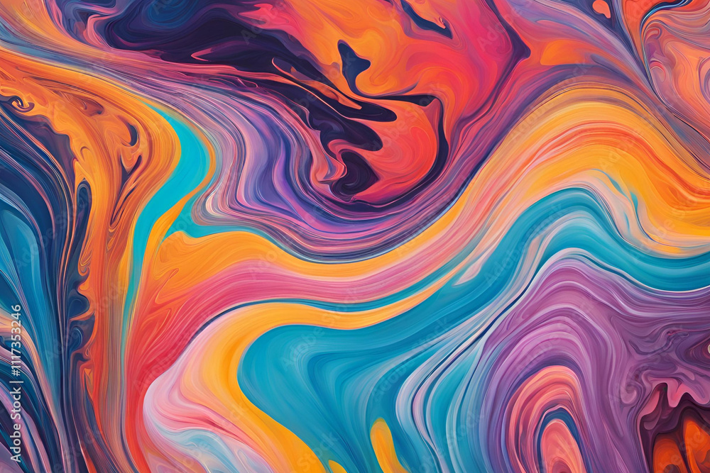 Obraz premium abstract colorful background with waves