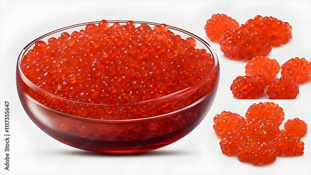 Isolated red caviar on a clear background cutawayWritten by Papugrat Isolated red caviar on a clear background cutawayWritten by Papugrat