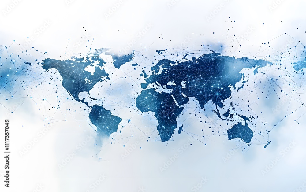 A digital banner featuring the concept of global business, showcasing interconnected networks and globe icons in light blue tones with dynamic network connections,
A digital banner featuring the concept of global business, showcasing interconnected networks and globe icons in light blue tones with dynamic network connections,