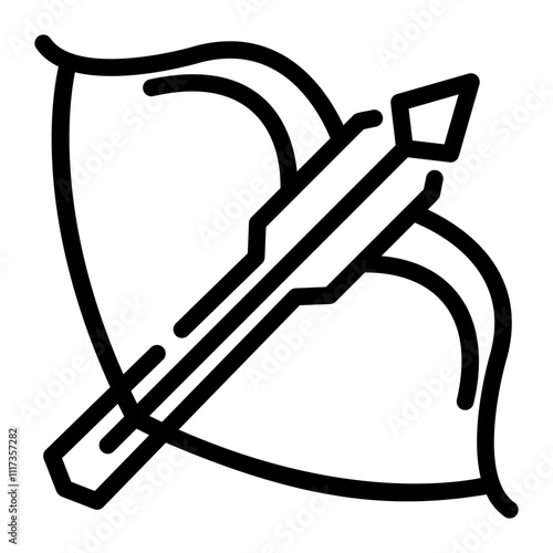crossbow Line Icon