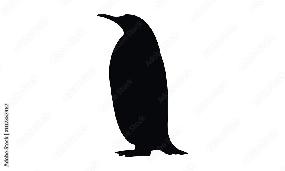 Obraz premium Penguin Bird Silhouette Design And Vector Illustration. 