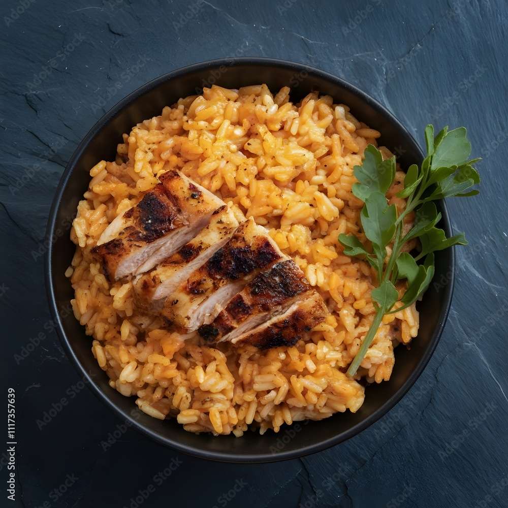 Roasted chicken breast with rice Roasted chicken breast with rice
