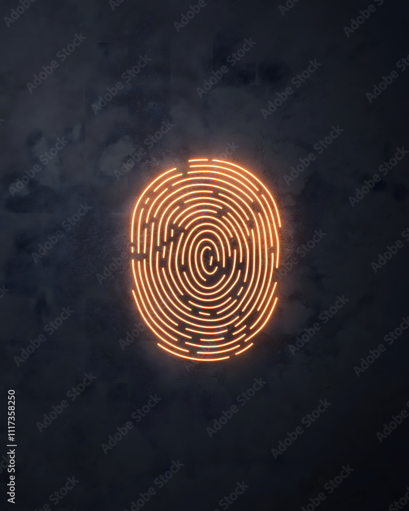 A glowing fingerprint design against a dark background, symbolizing identity and authentication in a modern, digital context. A glowing fingerprint design against a dark background, symbolizing identity and authentication in a modern, digital context.