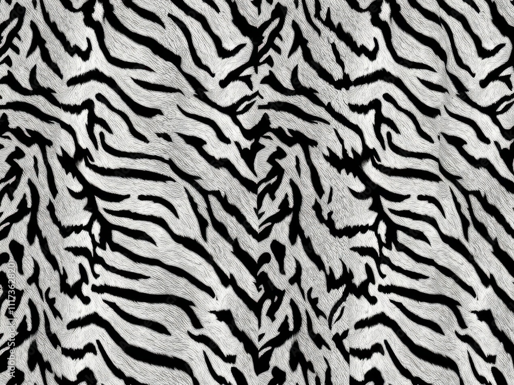 Bengal tiger fur texture seamless pattern in black and white, perfect for jungle-themed designs, stripe, jungle Bengal tiger fur texture seamless pattern in black and white, perfect for jungle-themed designs, stripe, jungle