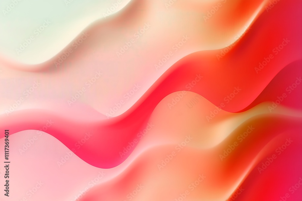 Obraz premium A smooth abstract design of flowing waves in shades of pink, blue, and purple creating a sense of tranquility