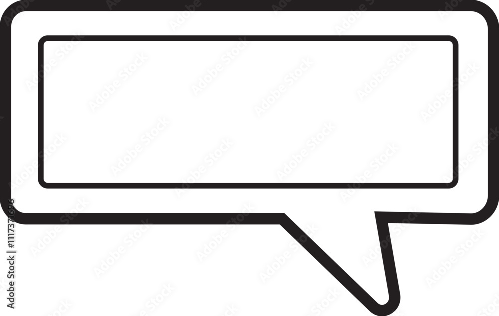 Pixel speech bubble icon. Text box Sticker for social network chats and games. Vector illustration in trendy black outline art style. Empty rectangular template isolated on transparent background. Pixel speech bubble icon. Text box Sticker for social network chats and games. Vector illustration in trendy black outline art style. Empty rectangular template isolated on transparent background.
