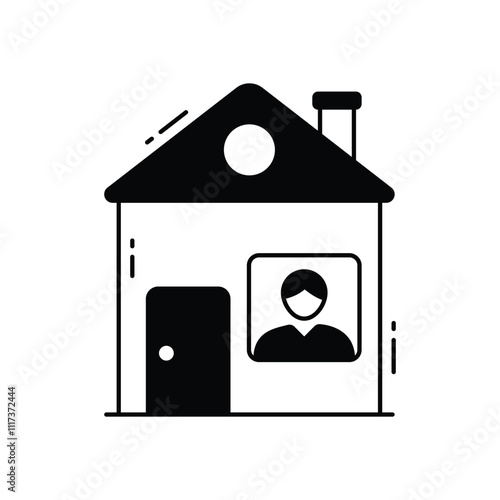 stay at home vector icon