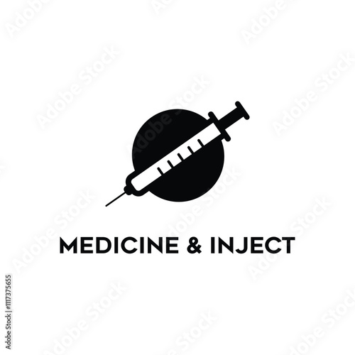 logo icon design medicine and injection