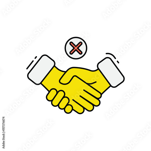 No handshake vector icon