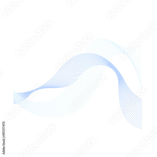 Abstract Flowing Wave Lines