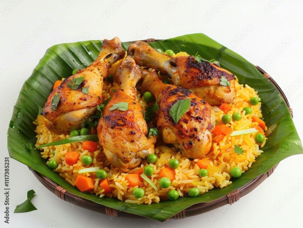 Succulent Chicken and Rice with Fresh Vegetables Succulent Chicken and Rice with Fresh Vegetables