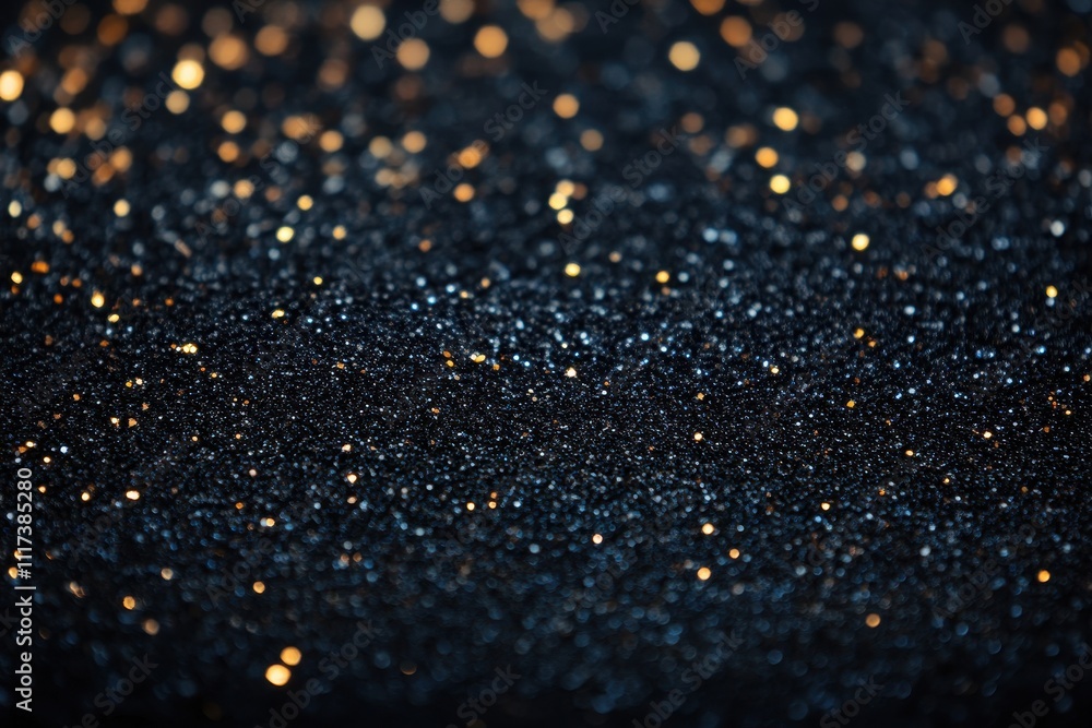 A close-up of shimmering glitter with various colors on a dark background. A close-up of shimmering glitter with various colors on a dark background.