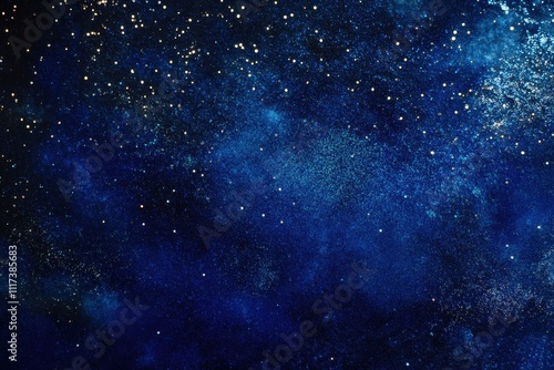 A deep blue cosmic backdrop filled with twinkling stars, evoking a sense of wonder.