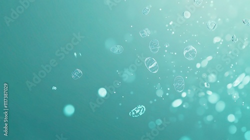 Wallpaper Mural Serene Abstract Medical Icons on Soft Teal Background Torontodigital.ca