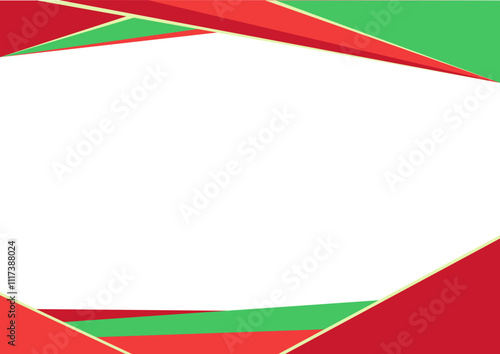 Abstract Frame Wallpaper with Christmas Theme. Red and Green Abstract Frame in High Resolution that can be use for Christmas Greeting Card or Wallpaper Background