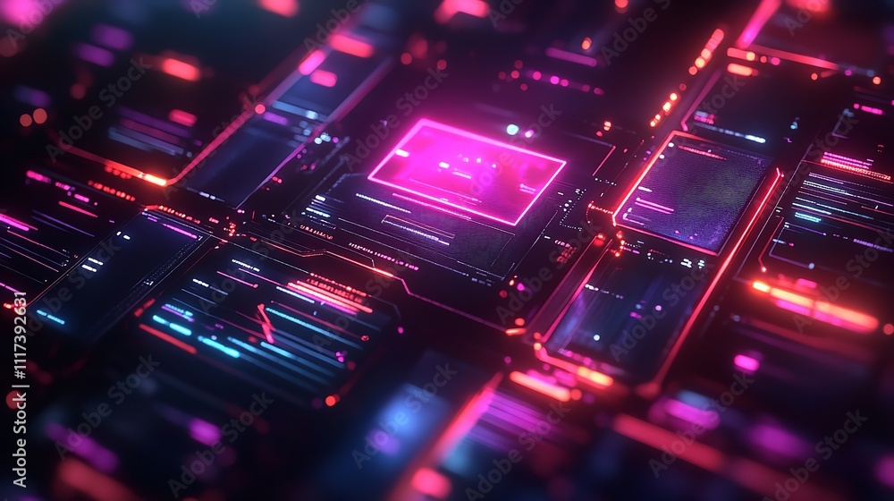 Obraz premium Transferring and exchanging creative digital data folder. Generative Ai