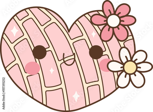 Heart Shape Mexican Pan Dulce, Conchas